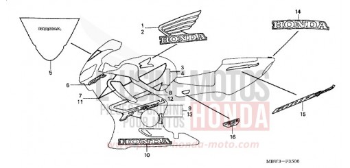 RAYURE (7) CBR600FS1 de 2001
